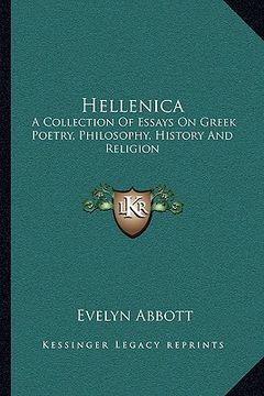 portada hellenica: a collection of essays on greek poetry, philosophy, history and religion