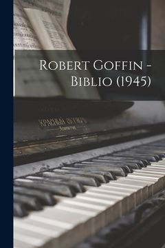 portada Robert Goffin - Biblio (1945) (en Inglés)