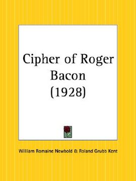 portada cipher of roger bacon (in English)