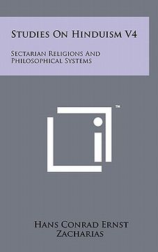 portada studies on hinduism v4: sectarian religions and philosophical systems (en Inglés)