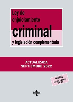portada Ley de Enjuiciamiento Criminal y legislación complementaria (in Spanish)