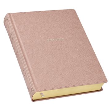 portada KJV Holy Bible, Large Print Note-Taking Bible, Faux Leather Hardcover - King James Version, Pearlescent Mauve (in English)