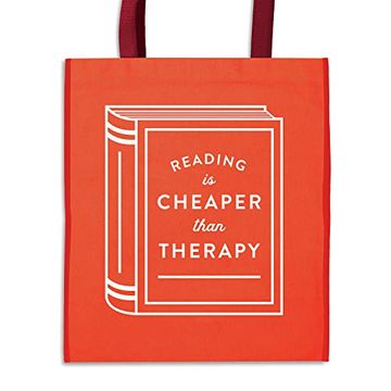 portada Reading is Cheaper Than Therapy: Reusable Shopping bag 