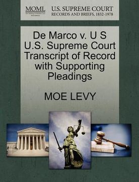 portada de marco v. u s u.s. supreme court transcript of record with supporting pleadings