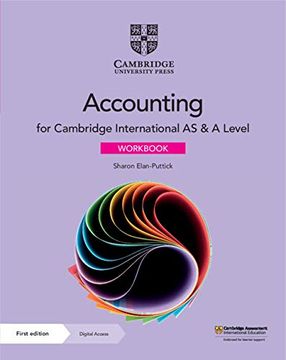 portada Cambridge International as & a Level Accounting Workbook With Digital Access (2 Years) (en Inglés)