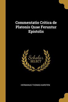 portada Commentatio Critica de Platonis Quae Feruntur Epistolis 