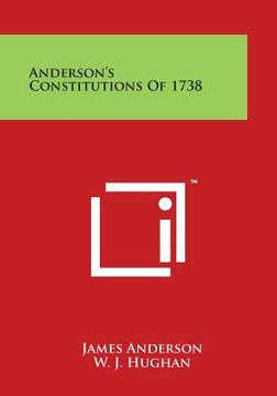 portada Anderson's Constitutions of 1738 (in English)