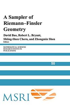 portada A Sampler of Riemann-Finsler Geometry Hardback (Mathematical Sciences Research Institute Publications) (en Inglés)