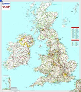 portada Great Britain and Ireland (Michelin Encapsulated Wall Maps) 