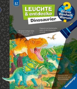 portada Wieso? Weshalb? Warum? Leuchte und Entdecke: Dinosaurier (Taschenlampen-Buch mit Folien und Klappen) (in German)