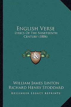 portada english verse: lyrics of the nineteenth century (1884) (in English)