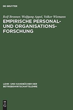 portada Empirische Personal- und Organisationsforschung: Grundlagen Methoden Ubungen (Lehr- und Handbucher der Betriebswirtschaftslehre) (en Alemán)