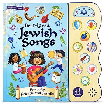 portada Best-Loved Jewish Songs for Hanukkah, Passover, Shabbat, Rosh Hashanah, yom Kippur, Sukkot and More. A Children'S Sound Book for Kids 