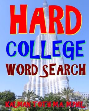 portada Hard College Word Search: 300 Challenging & Entertaining Themed Puzzles