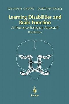 portada learning disabilities and brain function: a neuropsychological approach (en Inglés)