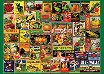 portada Vintage Seed Packets Jigsaw Puzzle: 1000 Pieces (en Inglés)
