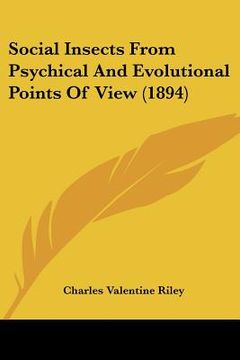 portada social insects from psychical and evolutional points of view (1894) (in English)