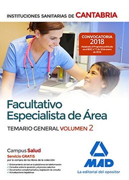 portada Facultativo Especialista de Área de las Instituciones Sanitarias de Cantabria. Temario General Volumen 2
