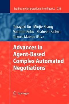 portada advances in agent-based complex automated negotiations (en Inglés)