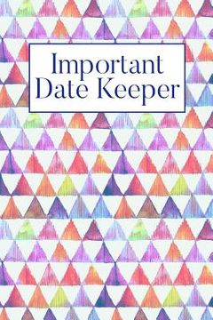 portada Important Date Keeper: Purple Triangles (en Inglés)