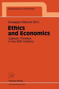 portada ethics and economics: catholic thinkers in the 20th century (in English)