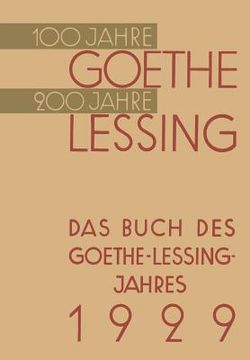 portada Das Buch Des Goethe-Lessing-Jahres 1929 (in German)