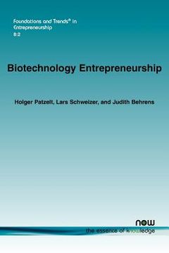 portada biotechnology entrepreneurship (en Inglés)