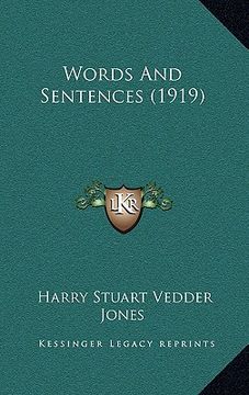 portada words and sentences (1919) (en Inglés)