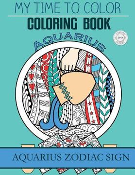 portada Aquarius Zodiac Sign - Adult Coloring Book (in English)