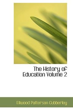 portada the history of education volume 2 (in English)