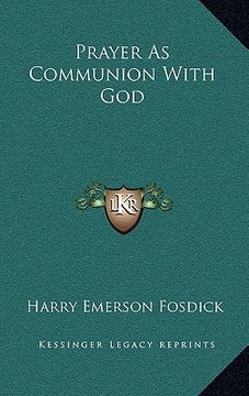 portada prayer as communion with god (en Inglés)
