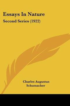 portada essays in nature: second series (1922) (in English)