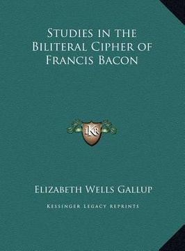 portada studies in the biliteral cipher of francis bacon