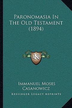 portada paronomasia in the old testament (1894) (en Inglés)