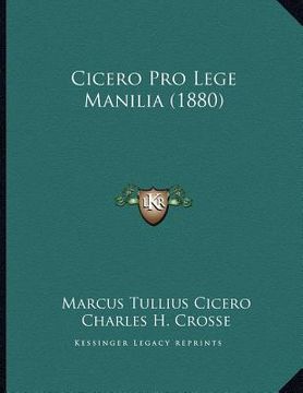 portada cicero pro lege manilia (1880) (en Inglés)