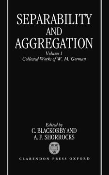 portada separability and aggregation: collected works of w. m. gorman volume i (en Inglés)