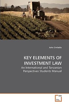 portada key elements of investment law (en Inglés)