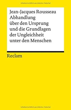 portada Abhandlung Über den Ursprung und die Grundlagen der Ungleichheit Unter den Menschen (in German)