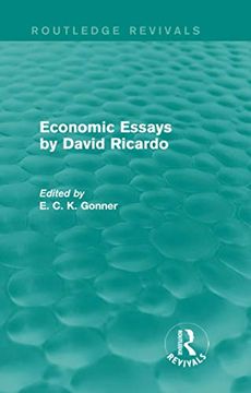 portada Economic Essays by David Ricardo (Routledge Revivals) (en Inglés)