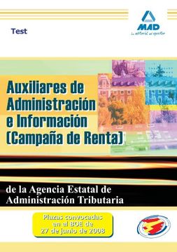 Libro Auxiliares De Administración E Información (Campaña De Renta) De ...