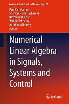 portada numerical linear algebra in signals, systems and control