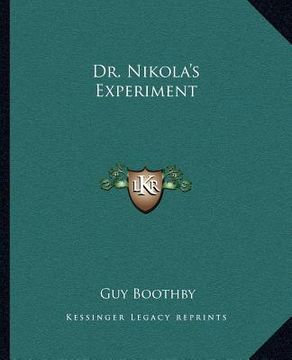 portada dr. nikola's experiment (in English)