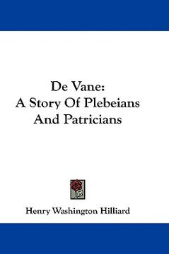 portada de vane: a story of plebeians and patricians (in English)