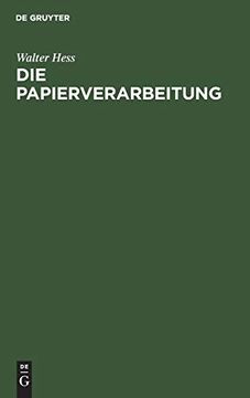 portada Die Papierverarbeitung (German Edition) [Hardcover ] (en Alemán)