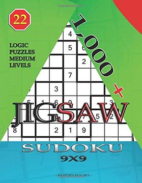 portada 1,000 + Sudoku Jigsaw 9X9: Logic Puzzles Medium Levels (Jigsaw Sudoku) (in English)