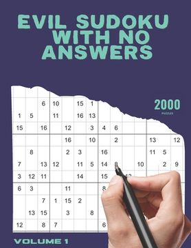 portada Evil Sudoku with no answers: 2000 Puzzles Volume 1 (en Inglés)