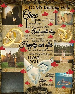 portada To my Knitting Wife Once Upon a Time i Became Yours & you Became Mine and We'll Stay Together Through Both the Tears & Laughter: 14Th Anniversary. Journal to Write in Notes About Hubby 