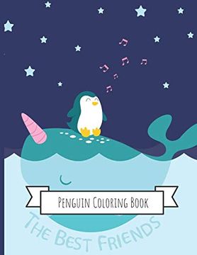 portada Penguins Coloring Book: Gifts for Kids 4-8, Girls or Adult Relaxation | Stress Relief Flamingo Lover Birthday Coloring Book Made in usa 