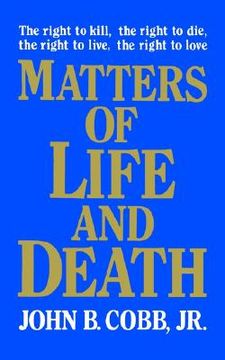 portada matters of life and death (en Inglés)