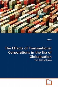 portada the effects of transnational corporations in the era of globalisation (in English)